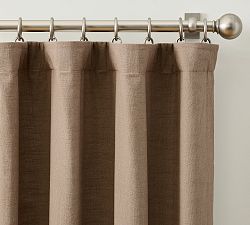 Open Box: Emery Linen Blackout Curtain (100"W x 96"L) - Mocha