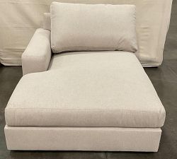 Open Box: Big Sur Square Arm Upholstered Left Wide Chaise - Performance Heathered Basketweave Oatmeal