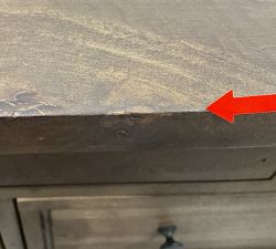 Open Box: Casper 9-Drawer Dresser (70") - Cocoa Brown, Antique Brass Knobs