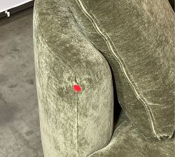 Open Box: Balboa Swivel Armchair (40") - Rustic Chenille Dark Moss