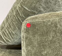 Open Box: Balboa Swivel Armchair (40") - Rustic Chenille Dark Moss