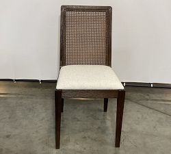 Open Box: Monty Cane Dining Chair - Performance Boucle Oatmeal, Vintage Amber
