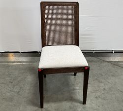 Open Box: Monty Cane Dining Chair - Performance Boucle Oatmeal, Vintage Amber
