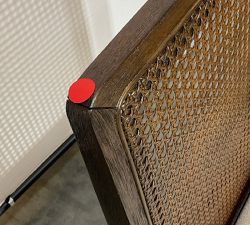 Open Box: Monty Cane Dining Chair - Performance Boucle Oatmeal, Vintage Amber