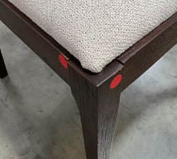 Open Box: Monty Cane Dining Chair - Performance Boucle Oatmeal, Vintage Amber