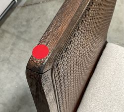 Open Box: Monty Cane Dining Chair - Performance Boucle Oatmeal, Vintage Amber