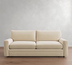 Open Box: Pearce Modern Square Arm Grand Sofa (92"), 2x2 - Performance Boucle Oatmeal, Espresso