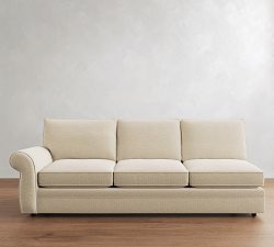 Open Box: Pearce Roll Arm Left Sofa (104"W x 38"H) - Performance Boucle Oatmeal, Espresso