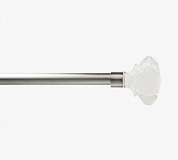 Open Box: Glass Square Finial, Set of 2 (0.75" Diam.) - Pewter
