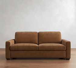Juneau One-Step Leather Sleeper Sofa (81")