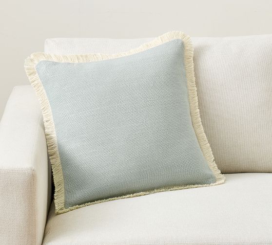 Everyday Linen With Fringe Pillow Cover