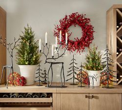 Bronze Sculpted Reindeer Candle Holder