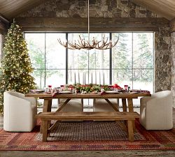 Reclaimed Parquet Dining Bench (72")