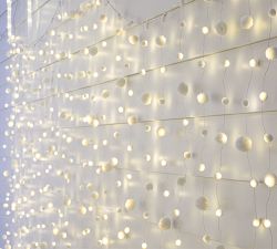 Snowball Rain String Lights