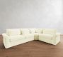 Westwood Roll Arm Deep Seat Slipcovered 3-Piece Wedge Sectional (136")
