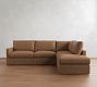 Westwood Slim Arm Leather Return Bumper Sectional (114" - 126")