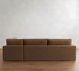 Westwood Square Arm Leather Return Bumper Sectional (117"-129")