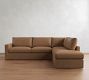 Westwood Square Arm Leather Return Bumper Sectional (117"-129")