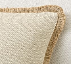 Everyday Linen With Fringe Pillow Cover