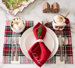 Holiday Sentiment Organic Cotton Napkins - Set of 4