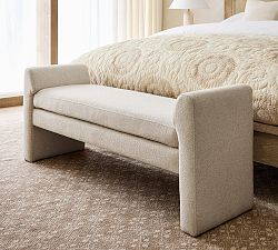 Open Box: Max Upholstered Bench (56.5"W) - Sunbrella® Performance Chenille Salt