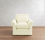 PB Comfort Modern Roll Arm Deep Seat Slipcovered Swivel Chair