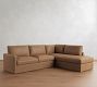 Westwood Slim Arm Leather Return Bumper Sectional (114" - 126")