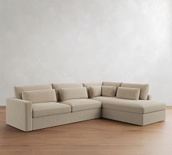Westwood Square Arm Deep Seat Return Bumper Sectional (122"-134")