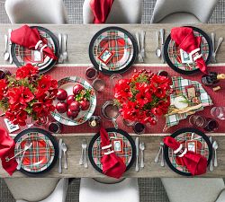 Red Ribbon Handcrafted Stemless Wine Glasses - Set of 6