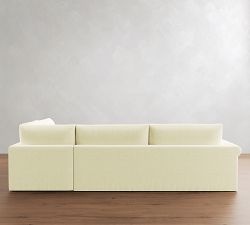 Westwood Roll Arm Slipcovered Return Bumper Sectional (120"-132")