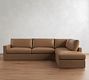 Westwood Square Arm Leather Return Bumper Sectional (117"-129")