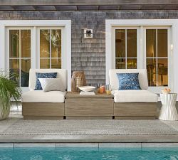 Indio Eucalyptus Modern Platform Outdoor Coffee Table with Storage (33")