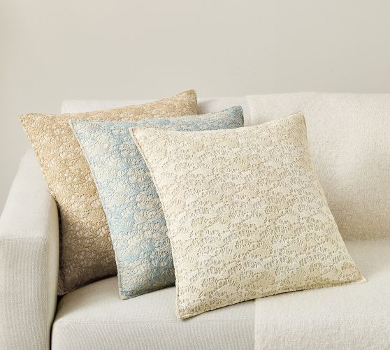 Coral Reef Embroidered Pillow Cover