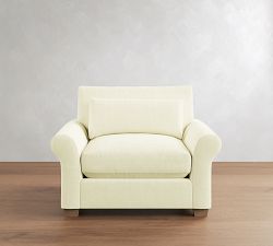 PB Comfort Modern Roll Arm Deep Seat Chair and a Half