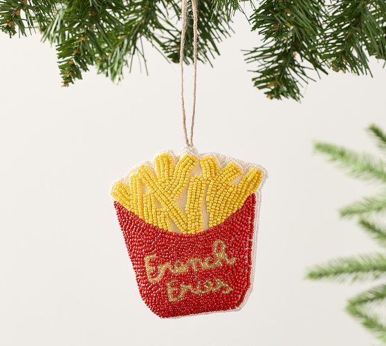 Beaded French Fries Ornament