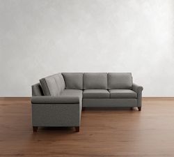 Cameron Roll Arm 3-Piece L-Shaped Wedge Sectional (105")