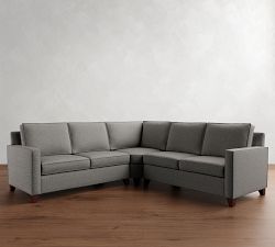 Cameron Square Arm 3-Piece L-Shaped Wedge Sectional (104")