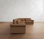 Westwood Roll Arm Deep Seat Leather 3-Piece Wedge Sectional (136")