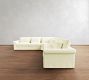 Westwood Roll Arm Deep Seat Slipcovered 3-Piece L-Shaped Wedge Sectional (136")