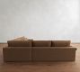 Westwood Roll Arm Deep Seat Leather 3-Piece Wedge Sectional (136")