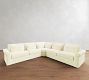 Westwood Roll Arm Deep Seat Slipcovered 3-Piece L-Shaped Wedge Sectional (136")