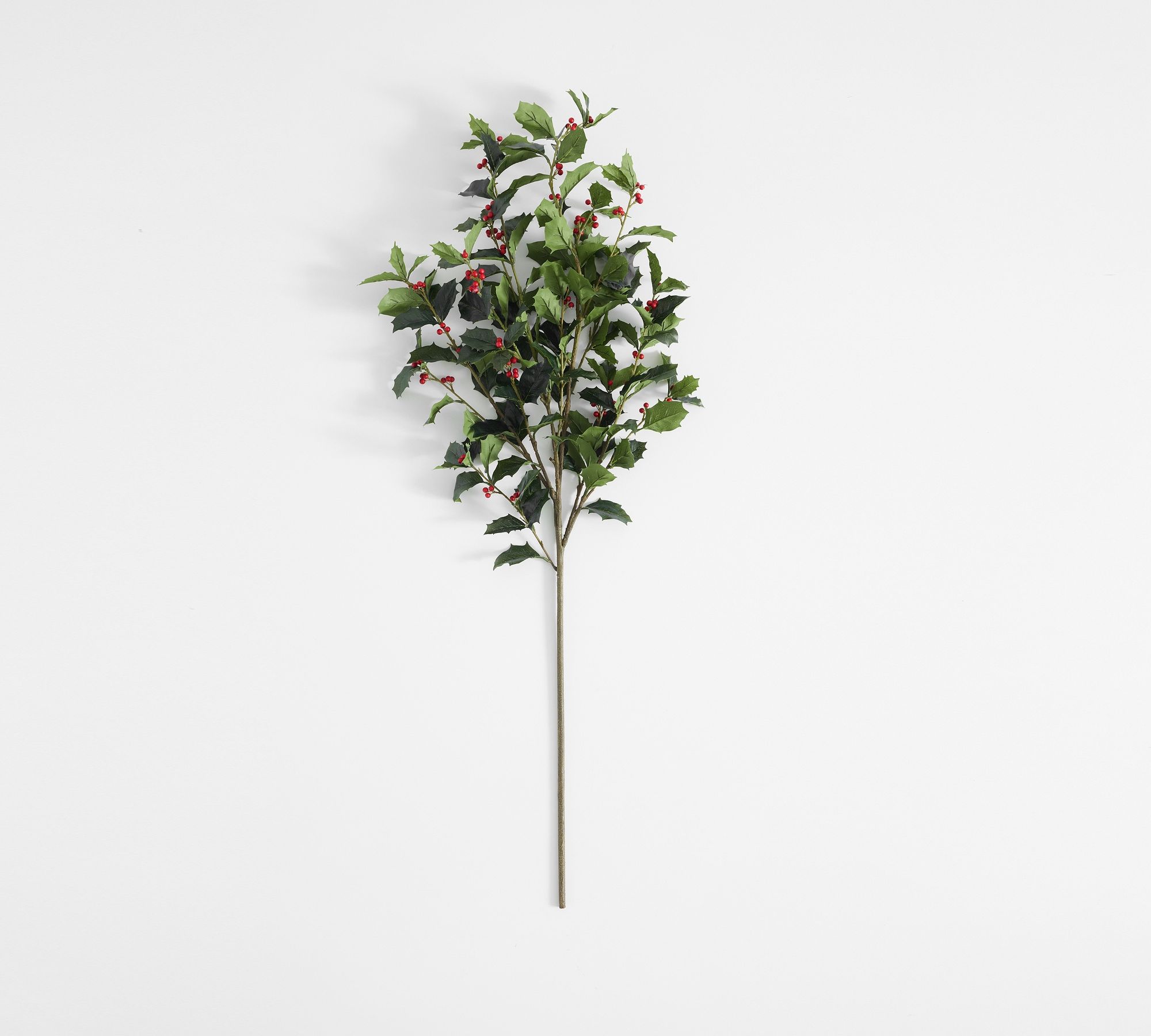 Faux Holly Branch