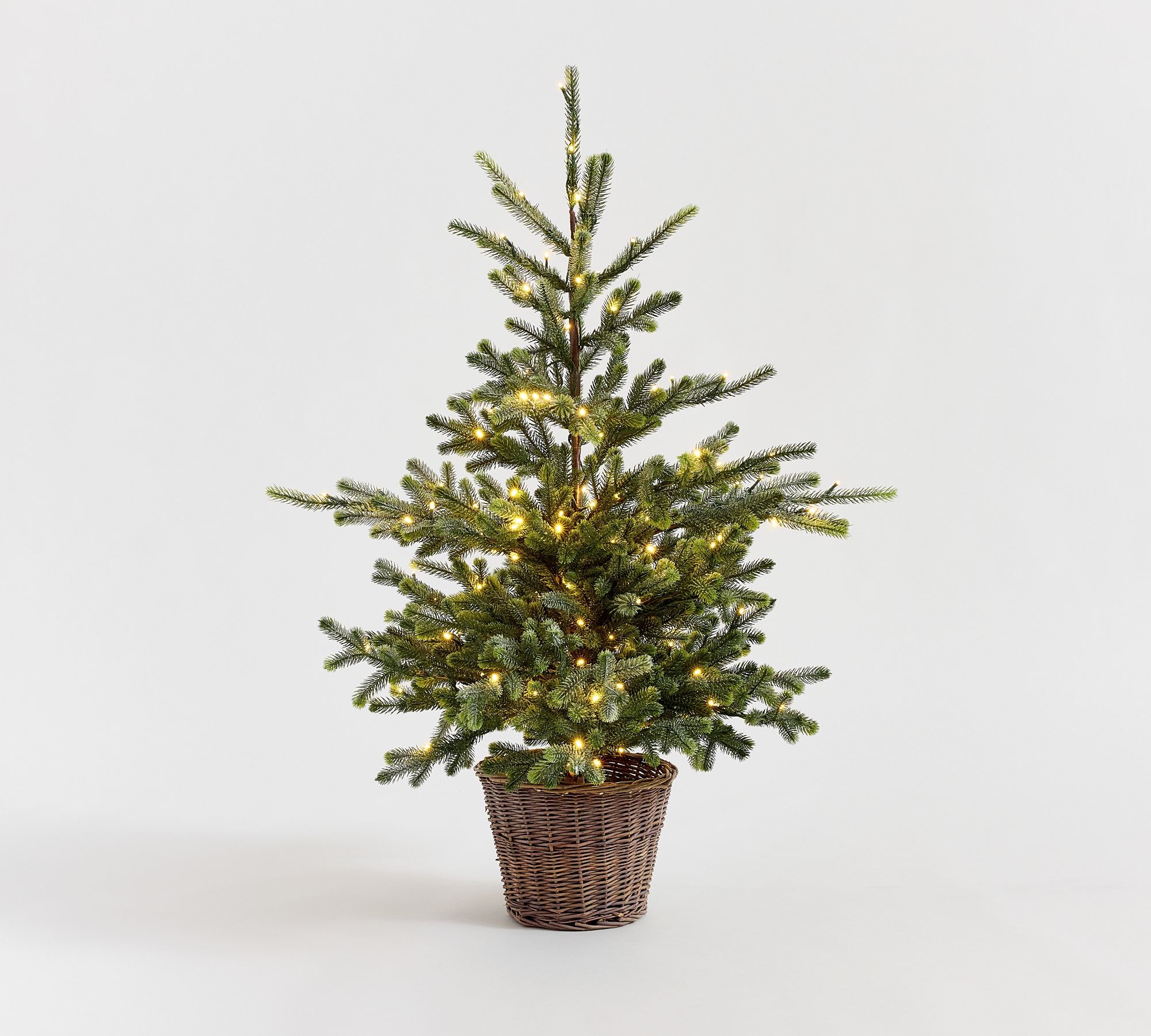 Faux Lit Blue Spruce Tree