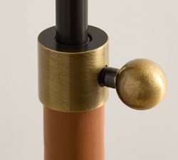 Harrison Leather Wrapped Table Lamp (17")