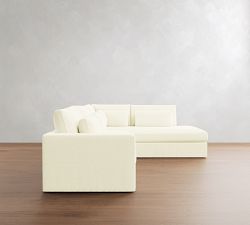 Westwood Square Arm Deep Seat Slipcovered Return Bumper Sectional (122"-134")