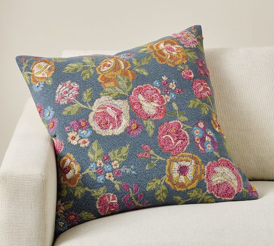 Christa Floral Embroidered Pillow Cover