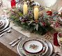 Holly Berry Embroidered Cotton/Linen Table Runner