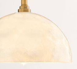 Isabel Capiz Round Pendant (13")