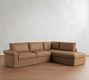 Westwood Roll Arm Leather Return Bumper Sectional (120"-132")