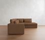 Westwood Square Arm Deep Seat Leather Return Bumper Sectional (122"-134")